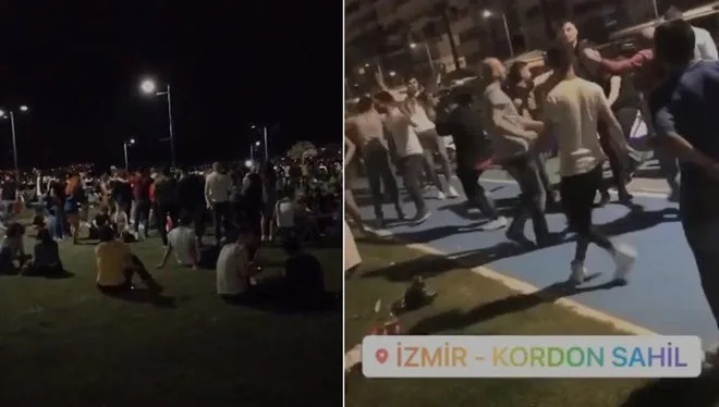 İzmir, Kordon’da halay çekenler polisi harekete geçirdi