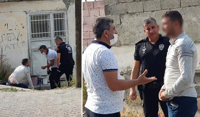 Engelli numarası yaparak dilendi polisin iknası sonucu yürüdü