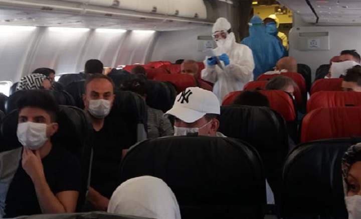 Diyarbakır-Ankara uçağında koronavirüs alarmı