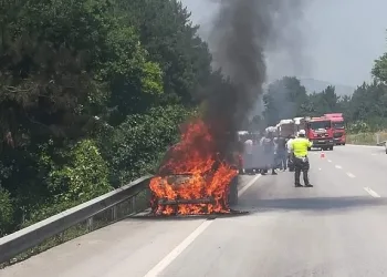 Seyir halindeyken alev topuna döndü!