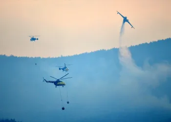Çanakkale’deki yangınına müdahale yeniden başladı