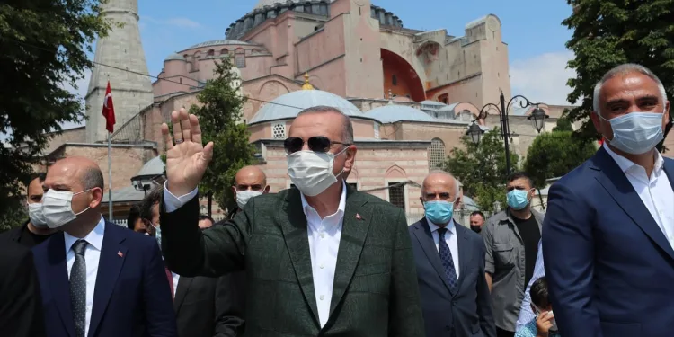 Cumhurbaşkanı Erdoğan Ayasofya Camii’nde