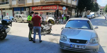 Önce otomobilin üstüne sonra yere savruldu