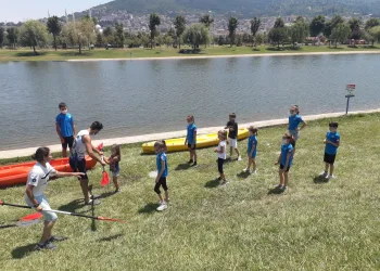 Cimnastik branşı sporcuları Kano ve Bocce branşlarını ziyaret etti.