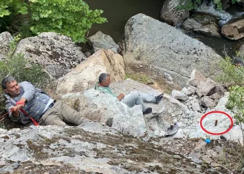 Dinamit patlatan defineciler kanyonda mahsur kaldı