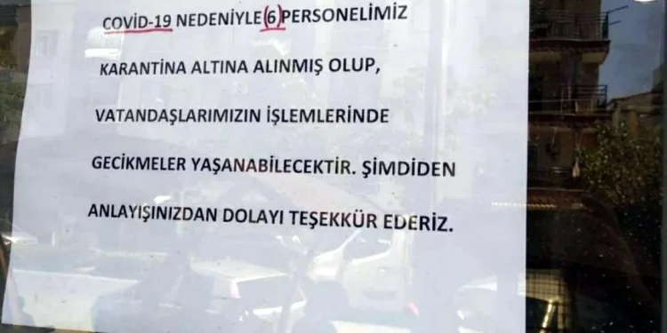 Tapu Müdürlüğü’nde koronavirüs vakası