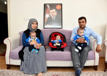 Üçüz bebeklerine Recep, Tayyip, Erdoğan adını verdi