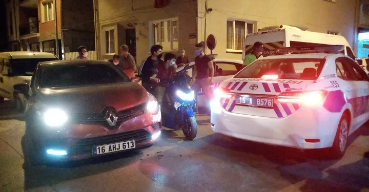 Bursa’da polisten kaçarken kaza yaptılar