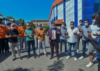 İnegöl Belediyespor’da yeni sezon için kurban kesildi