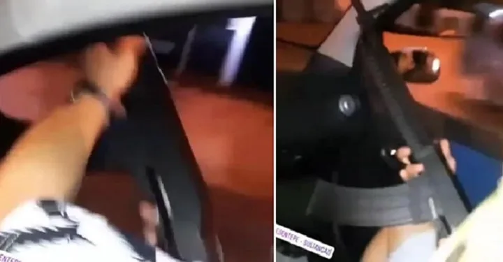 Pompalı tüfekle havaya ateş açtı