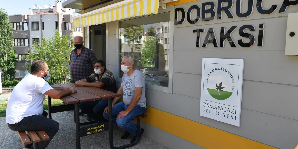 Doburca Taksi Durağı modern görünümüne kavuştu