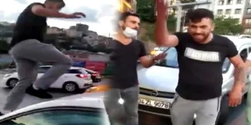 Trafikte kadına saldıran şüpheli gözaltına alındı