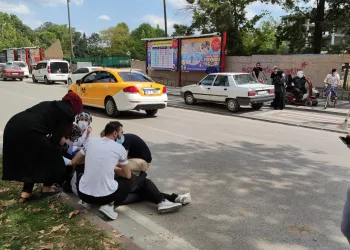 Ters yönde giden kamyonet yayaya çarptı