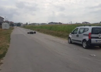 Bursa İnegöl’de kaza! Motosikletli yola savruldu