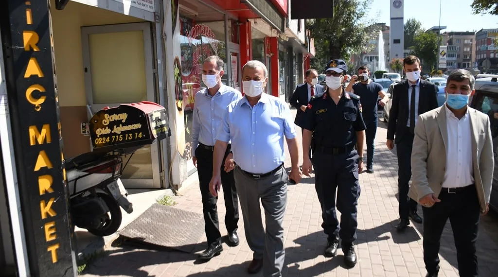 İnegöl protokolü Covid-19 denetiminde