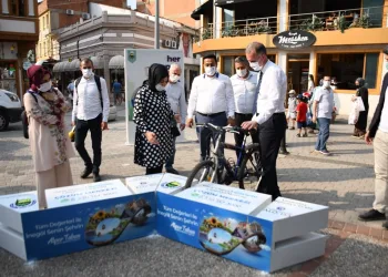 İnegöl’de bisiklet park noktaları oluşturuldu