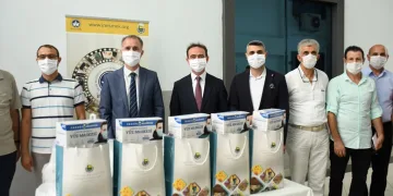 Eğitime başlayacak öğrencilerin maskeleri İnegöl’den