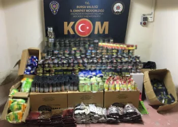 Bursa’da 1500 kilo kaçak nargile tütünü ele geçirildi