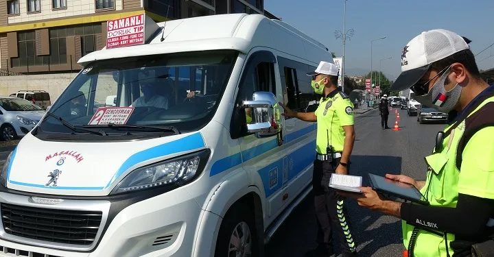 Bursa’da dolmuş ve minibüslerde denetim