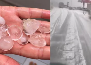 Bursa’yı dolu vurdu! Tarla ve yollar beyaza büründü