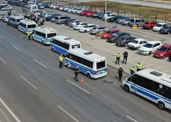 Bursa polisinden drone destekli denetim!