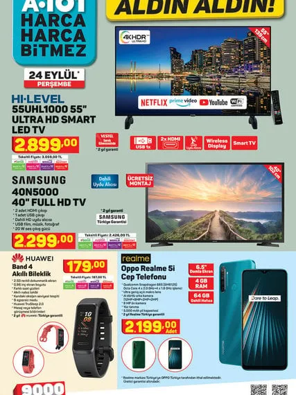 A101 24 Eylül 2020 Aktüel ürünler kataloğu! A101’de bu hafta indirimli neler var? İşte tam liste