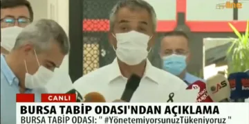 Bursa Tabip Odası’ndan Açıklama “#YönetemiyorsunuzTükeniyoruz”