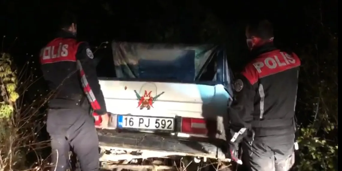 Polisten kaçtı su kanalına uçtu