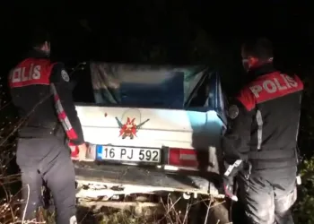 Polisten kaçtı su kanalına uçtu
