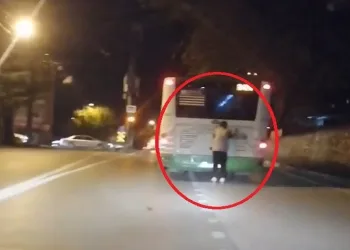 Bursa’da patenli gencin tehlikeli yolculuğu