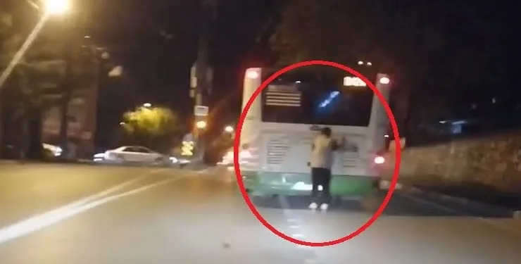 Bursa’da patenli gencin tehlikeli yolculuğu