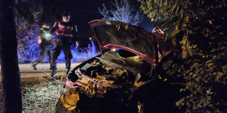 Bursa’da feci kaza! Takla atarak ağaca çarptı