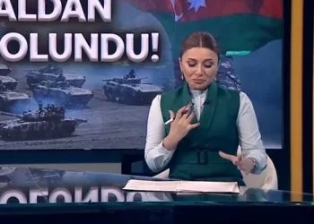 Azerbaycanlı spiker Zengilan’ın kurtuluş haberini verirken gözyaşlarına boğuldu