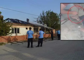 Bursa’da yangın çıkan evde zincirlenmiş halde bulundu