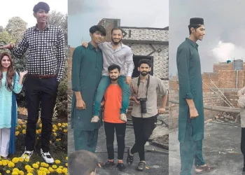 2 metre 28 santimlik boyuyla dikkatleri üzerine topluyor