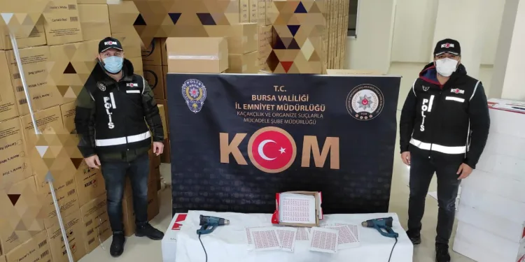 Bursa’da kaçak sigara operasyonu
