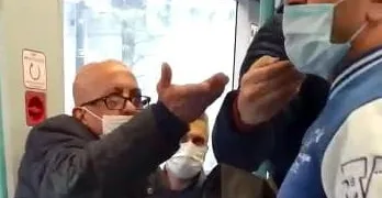 Tramvayda maske tartışması!