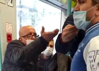 Tramvayda maske tartışması!