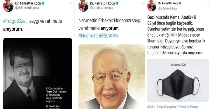 Koca’nın Atatürk paylaşımı tepkilere neden oldu
