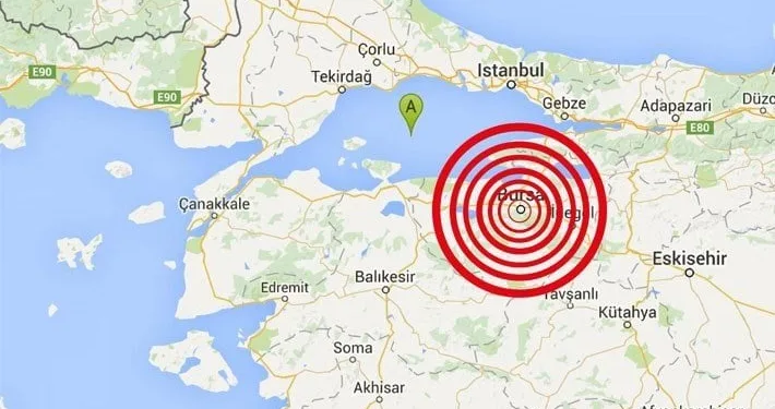 Bursa’da 3.0 büyüklüğünde deprem