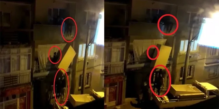 Bursa’da ilginç ve tehlikeli ev taşıma yöntemi