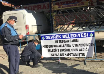 Tedbirlere uymayan pazarcının tezgahı kapatıldı