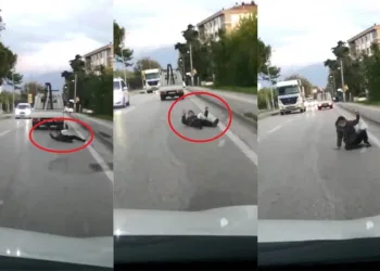 Kasasına tutunduğu araçtan düştü, ölümden döndü