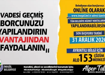 Belediye borçlarının yapılandırılmasında son gün 31 Aralık