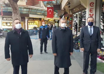 İnegöl Kaymakamı Covid-19 denetimlerine katıldı