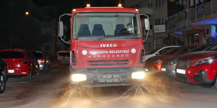 Mudanya Belediyesi dezenfekte çalışmalarını yaygınlaştırdı