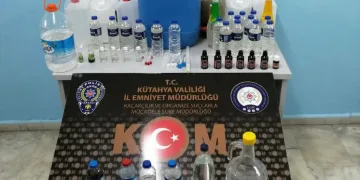 Kütahya’da 39,5 litre sahte içki ele geçirildi