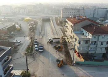 Bursa İnegöl’de Mesudiye alt geçidinde yan yollar açılıyor