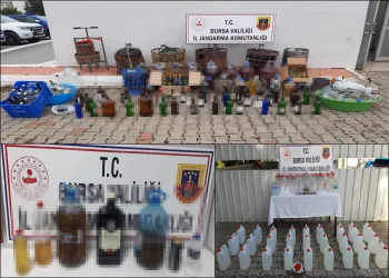 Bursa’da 3 ilçede sahte içki operasyonu