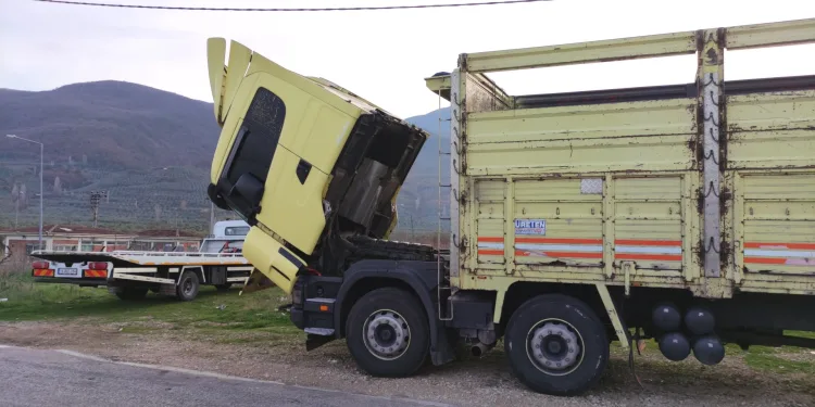 Park ettiği kamyondan inen sürücüye otomobil çarptı